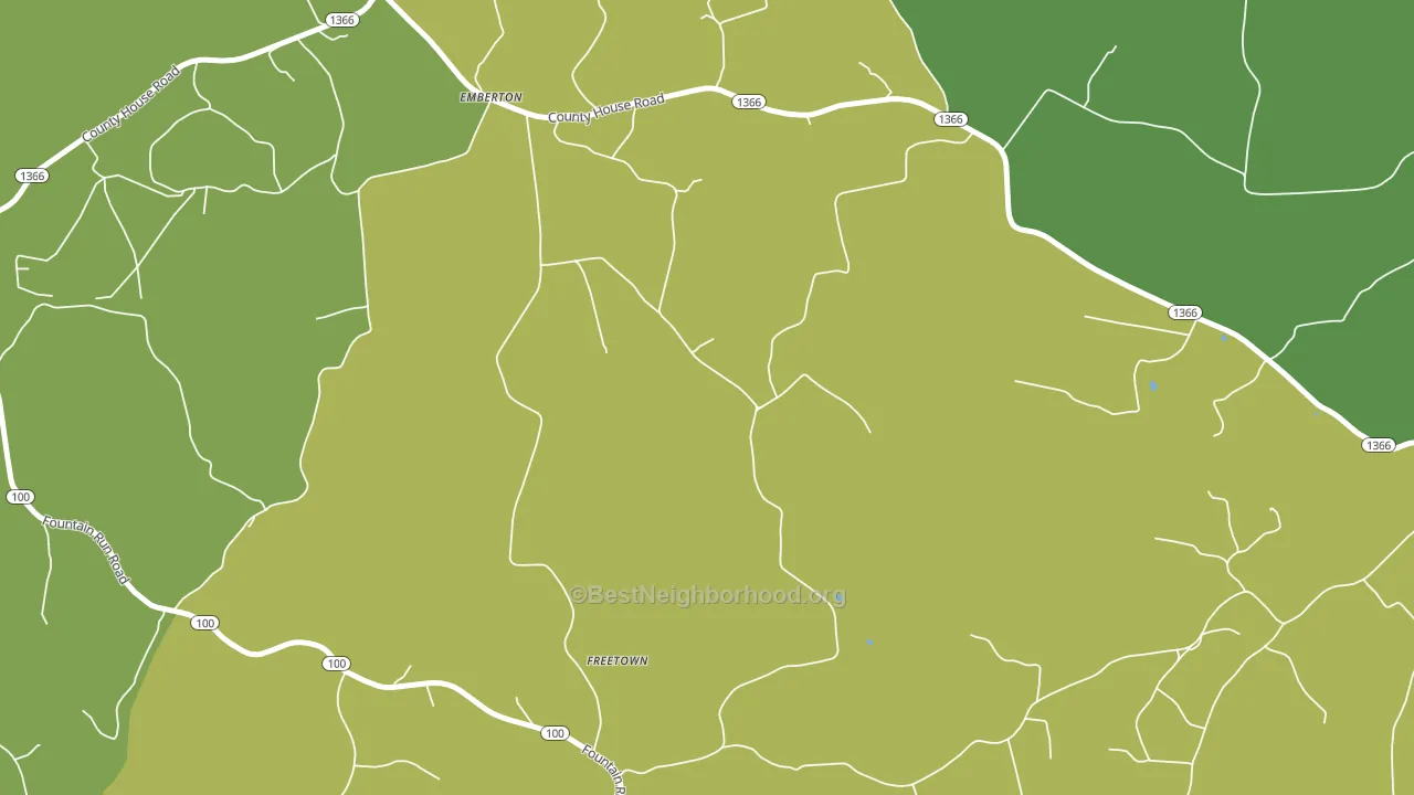 Freetown, KY block-group voter-turnout map
