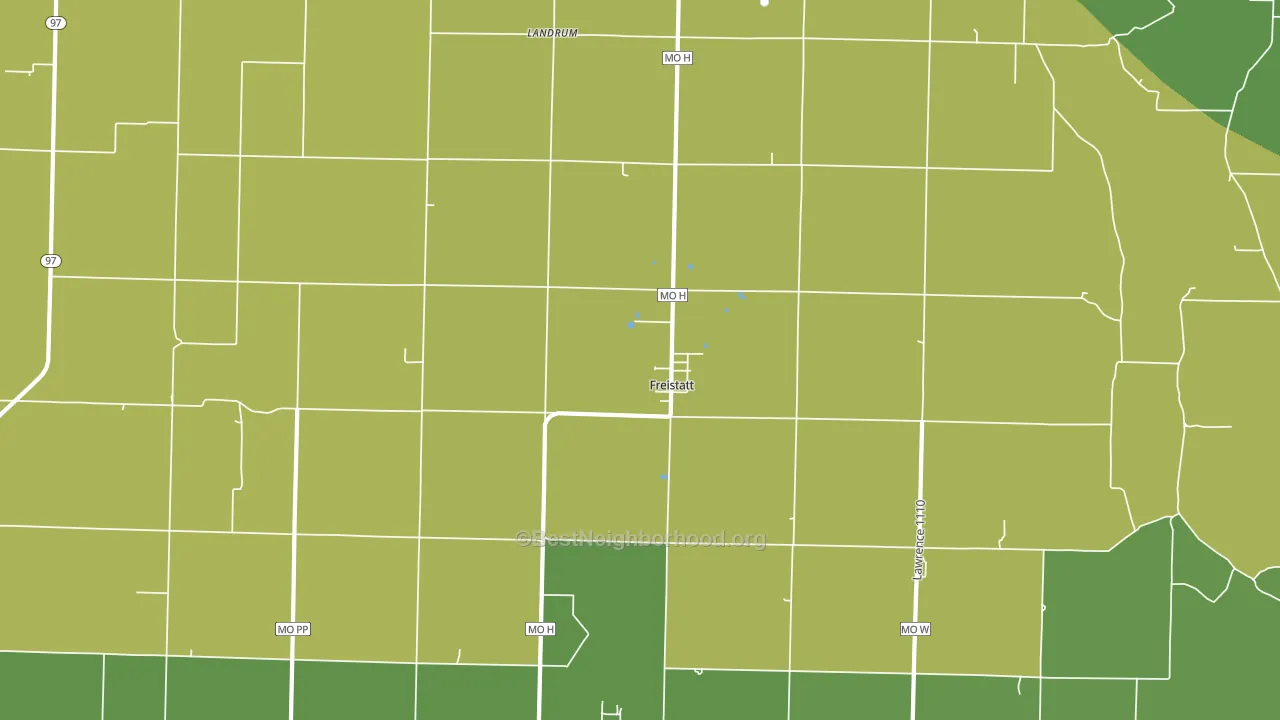 Freistatt, MO block-group voter-turnout map