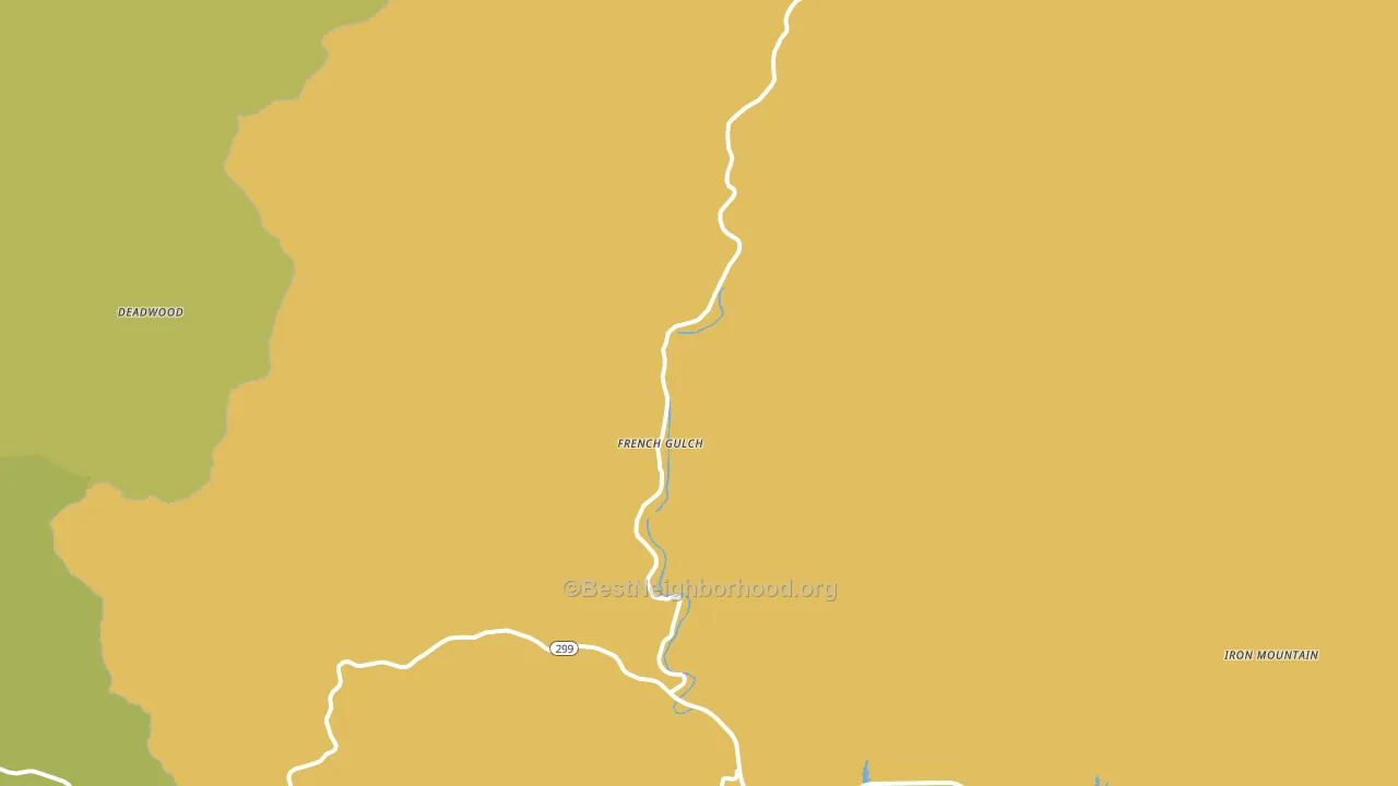 French Gulch, CA block-group voter-turnout map