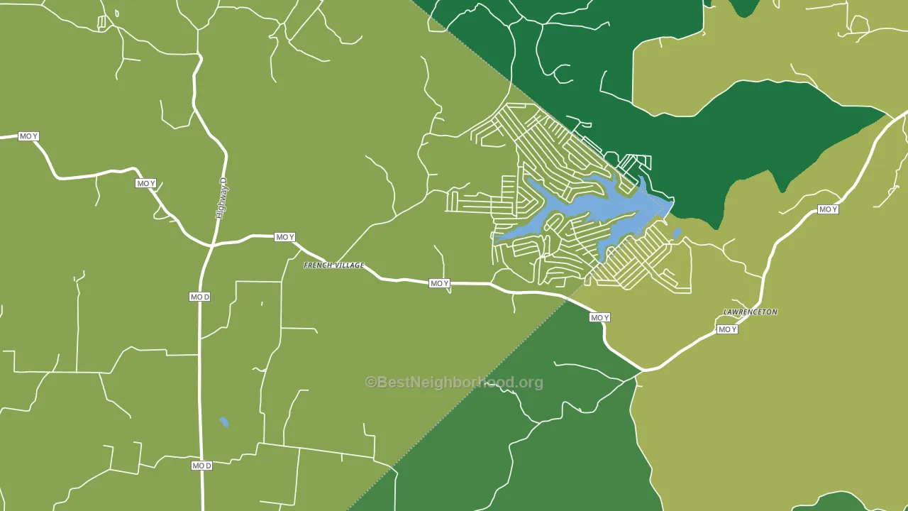 French Village, MO block-group voter-turnout map