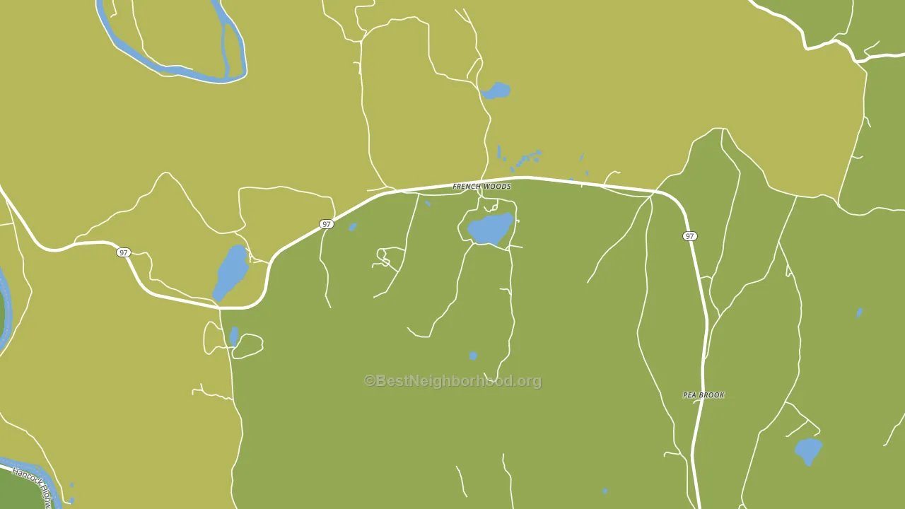 French Woods, NY block-group voter-turnout map