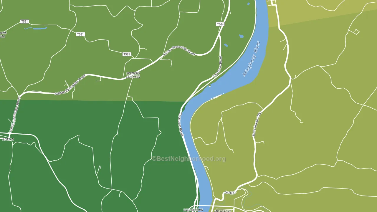 Frenchs Corners, PA block-group voter-turnout map