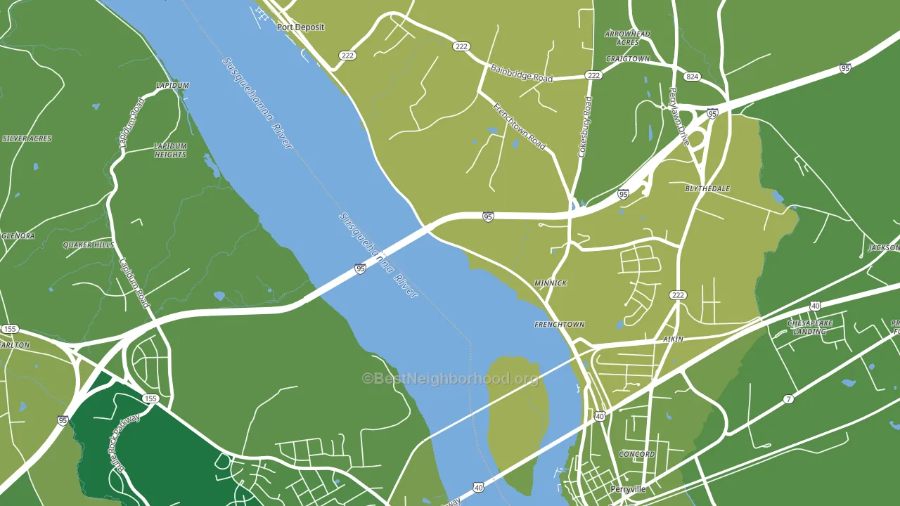 Frenchtown, MD block-group voter-turnout map
