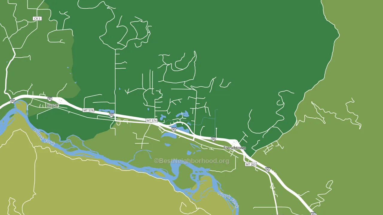 Frenchtown, MT block-group voter-turnout map