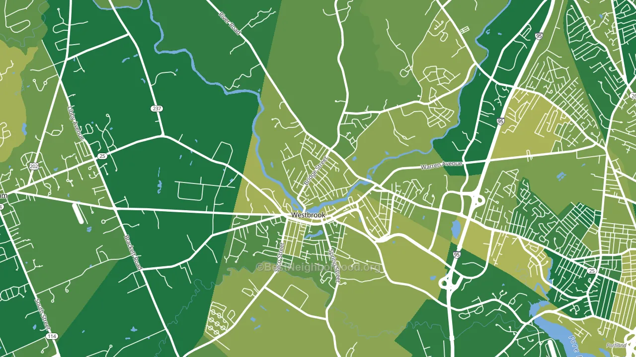 Frenchtown, Westbrook, ME block-group voter-turnout map