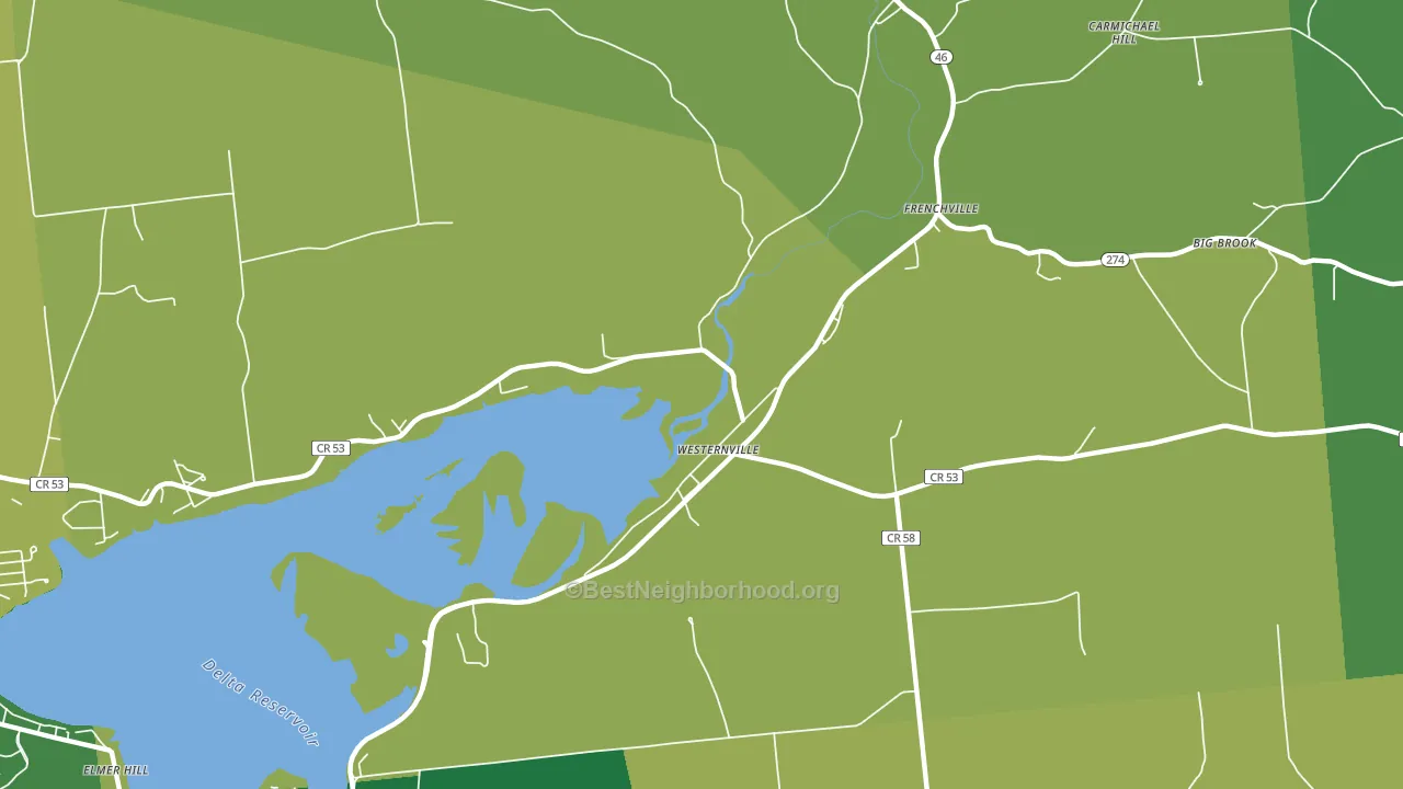 Frenchville, NY block-group voter-turnout map