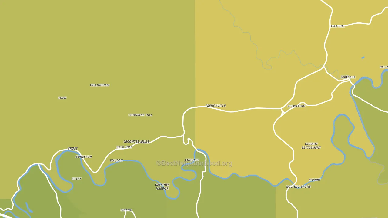 Frenchville, PA block-group voter-turnout map