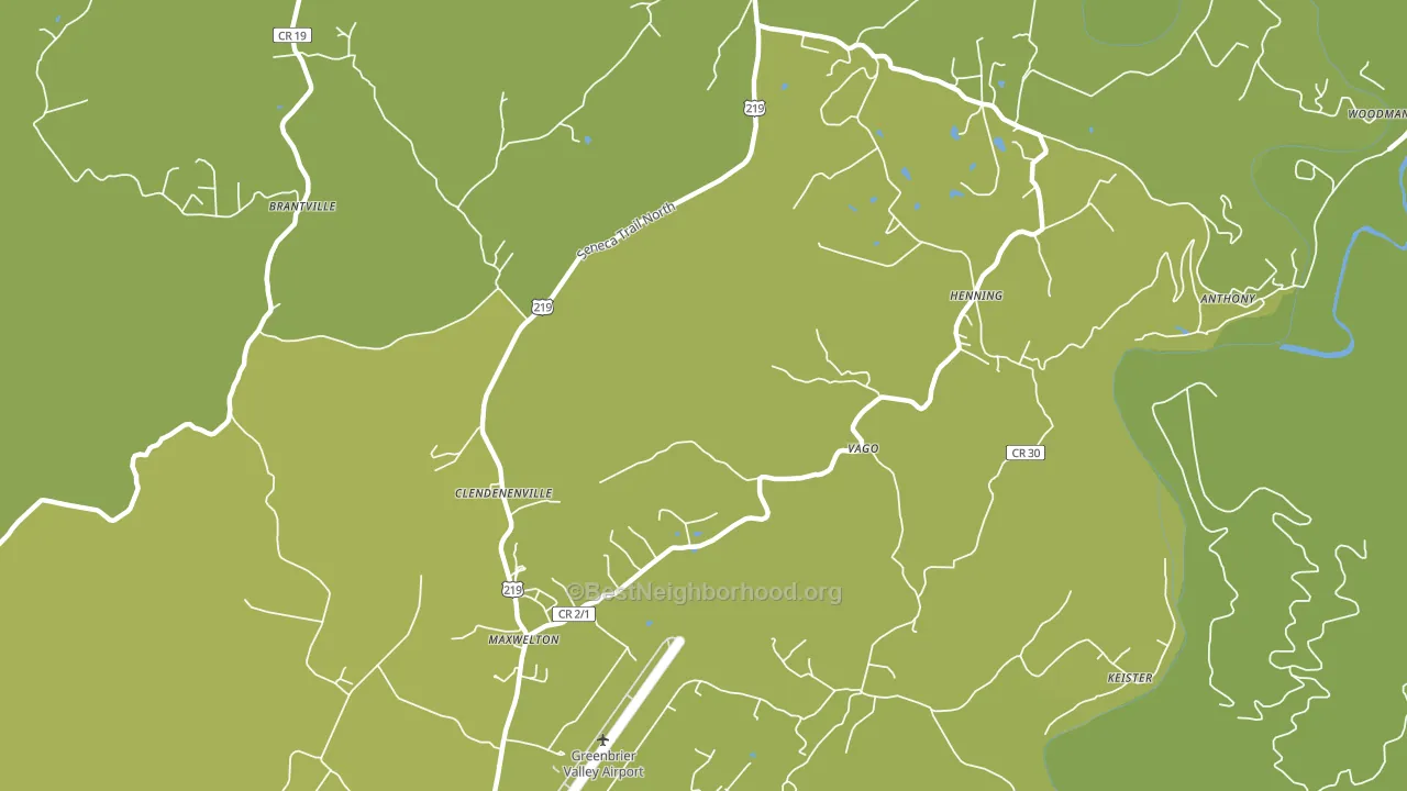 Friars Hill, WV block-group voter-turnout map