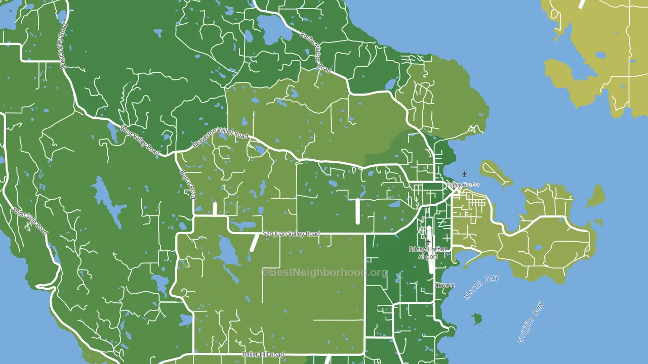 Friday Harbor, WA block-group voter-turnout map