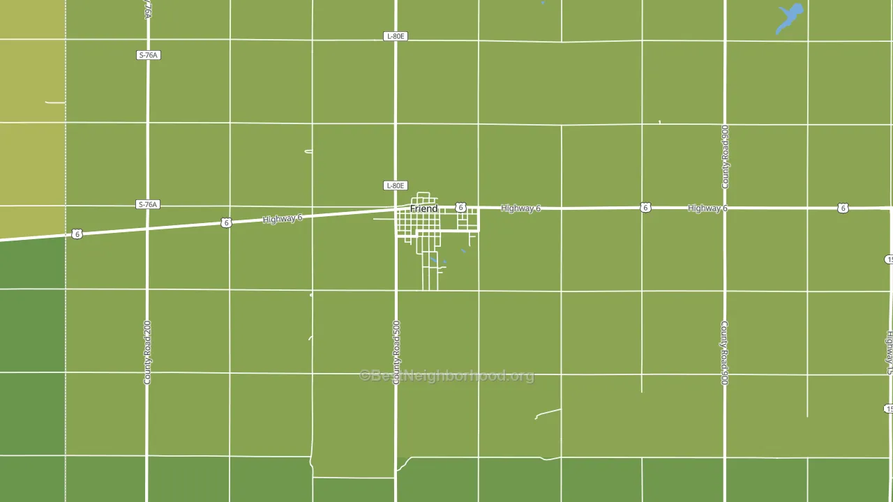 Friend, NE block-group voter-turnout map