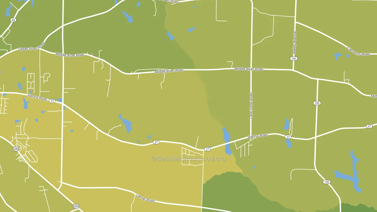 Friendship, GA block-group voter-turnout map