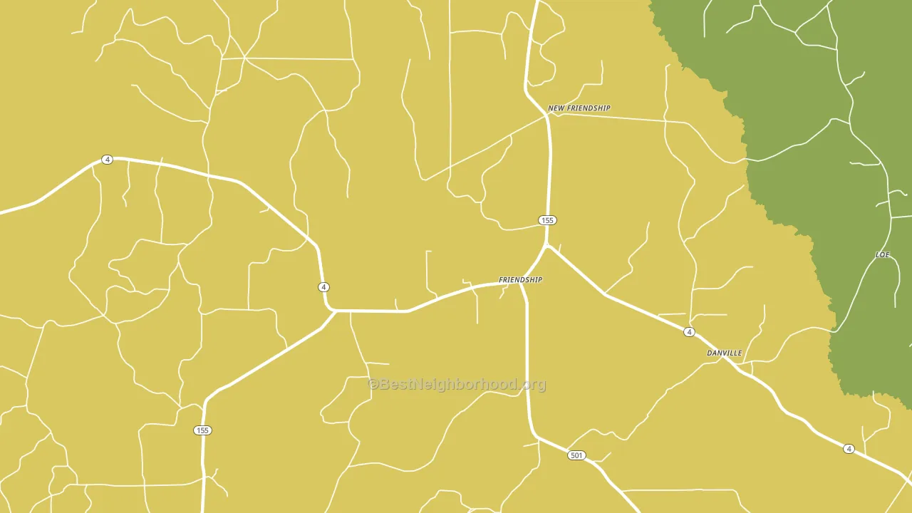 Friendship, LA block-group voter-turnout map