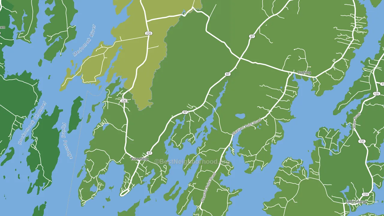 Friendship, ME block-group voter-turnout map