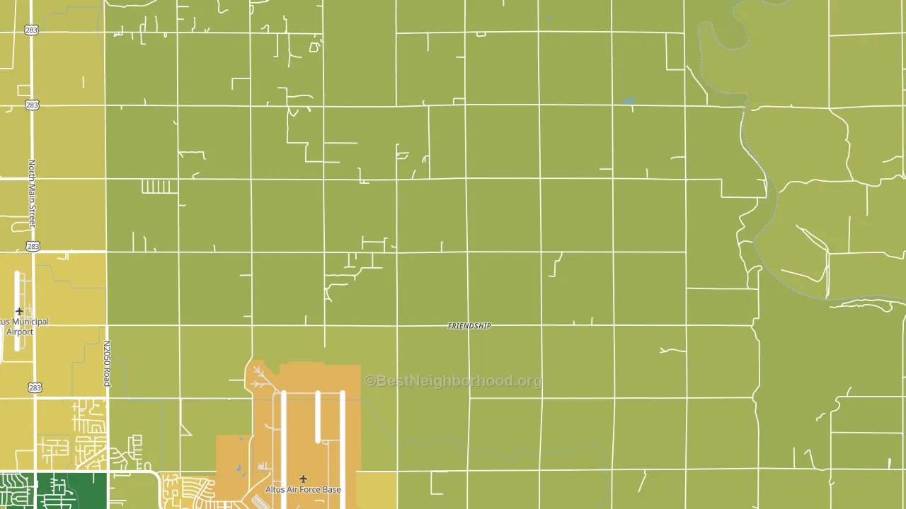 Friendship, OK block-group voter-turnout map