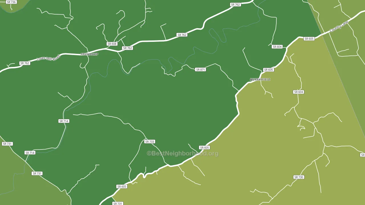 Friendship, VA block-group voter-turnout map