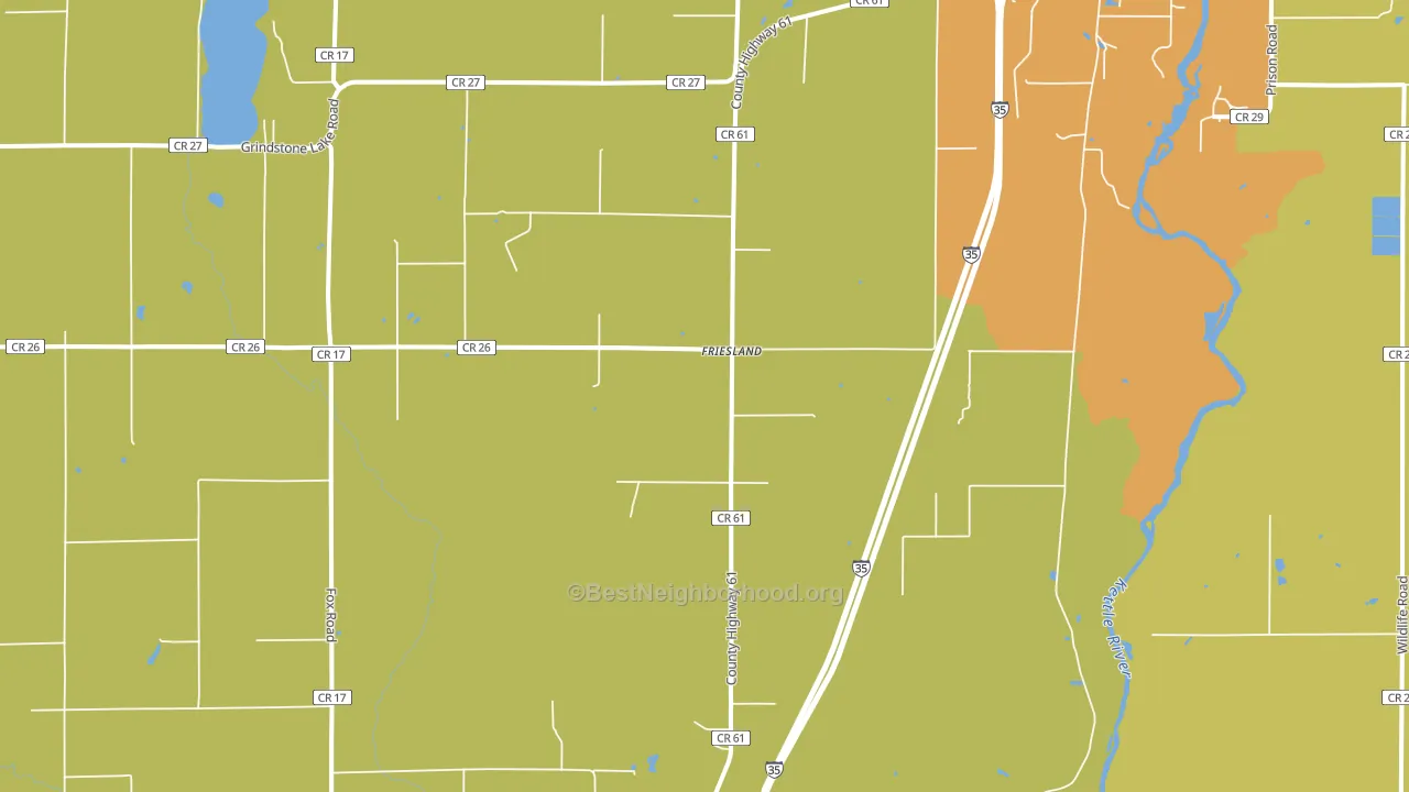 Friesland, MN block-group voter-turnout map