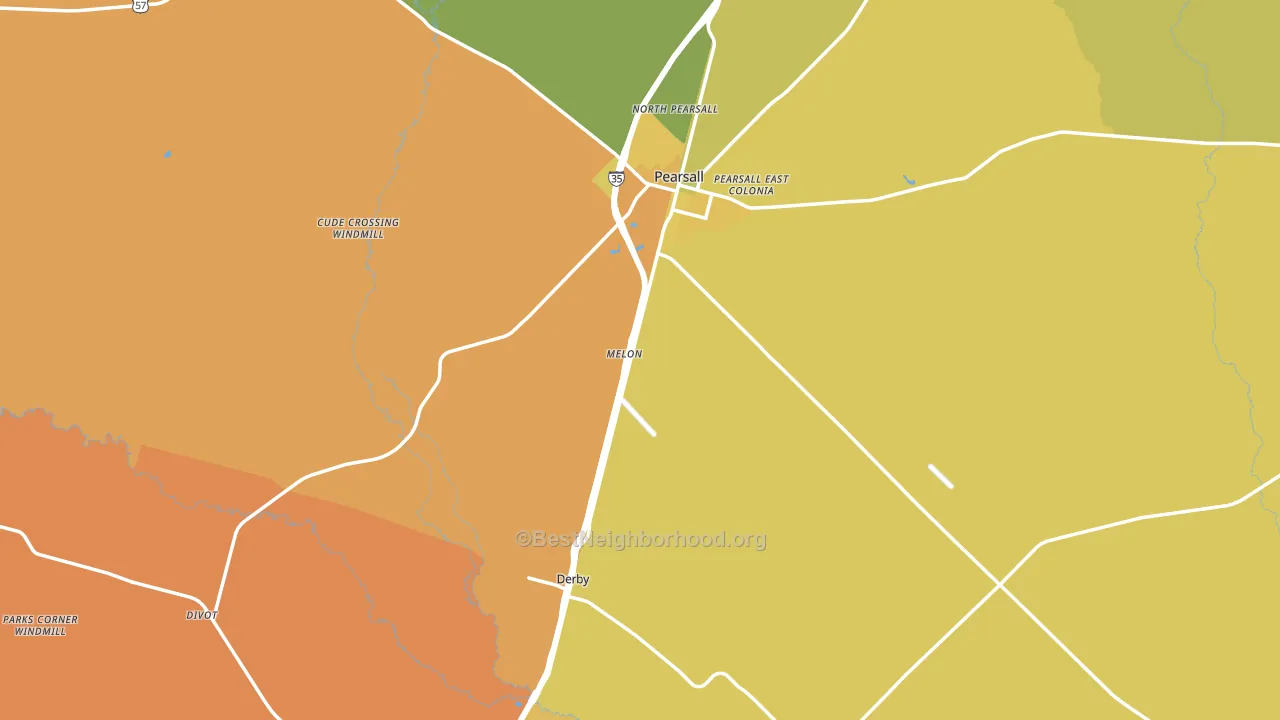 Frio County, TX block-group voter-turnout map