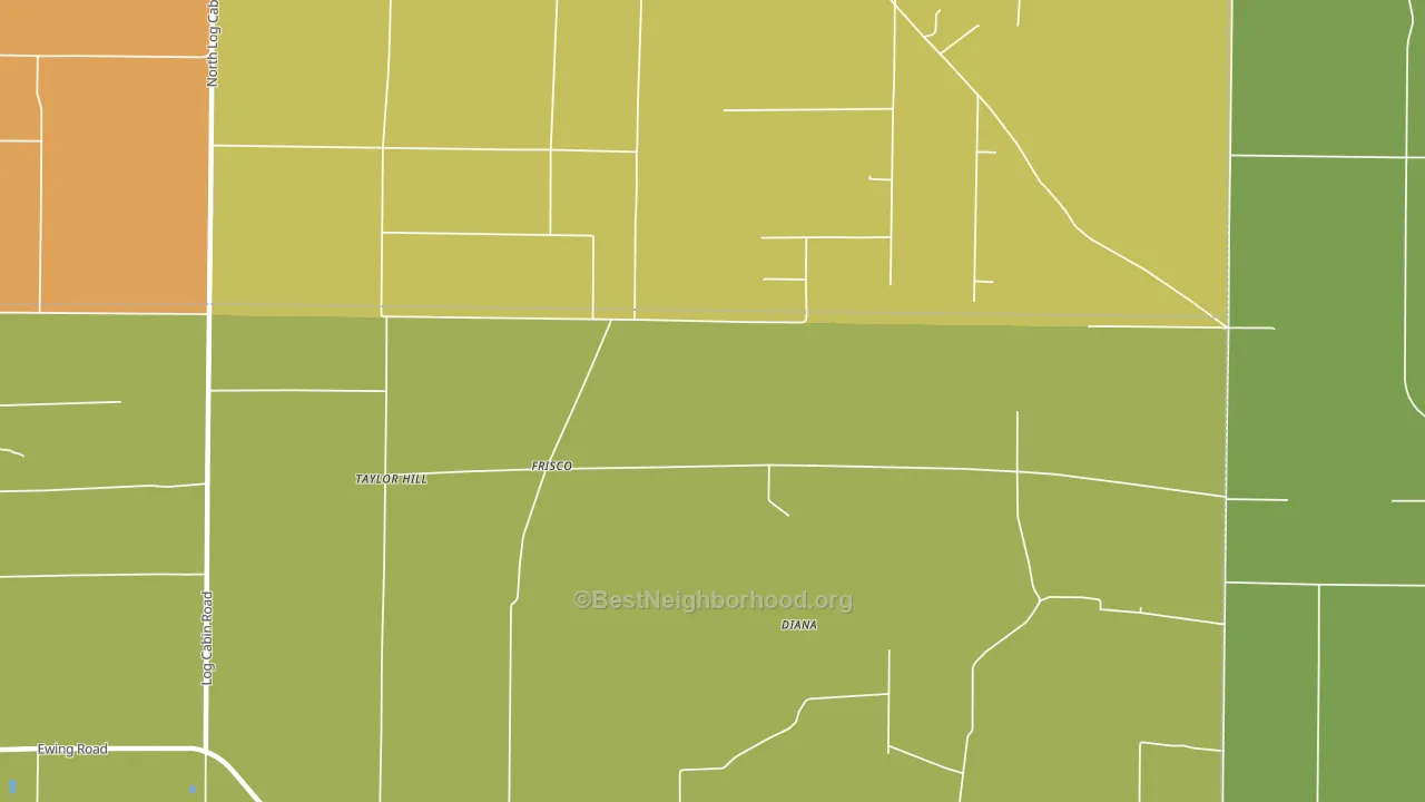 Frisco, IL block-group voter-turnout map