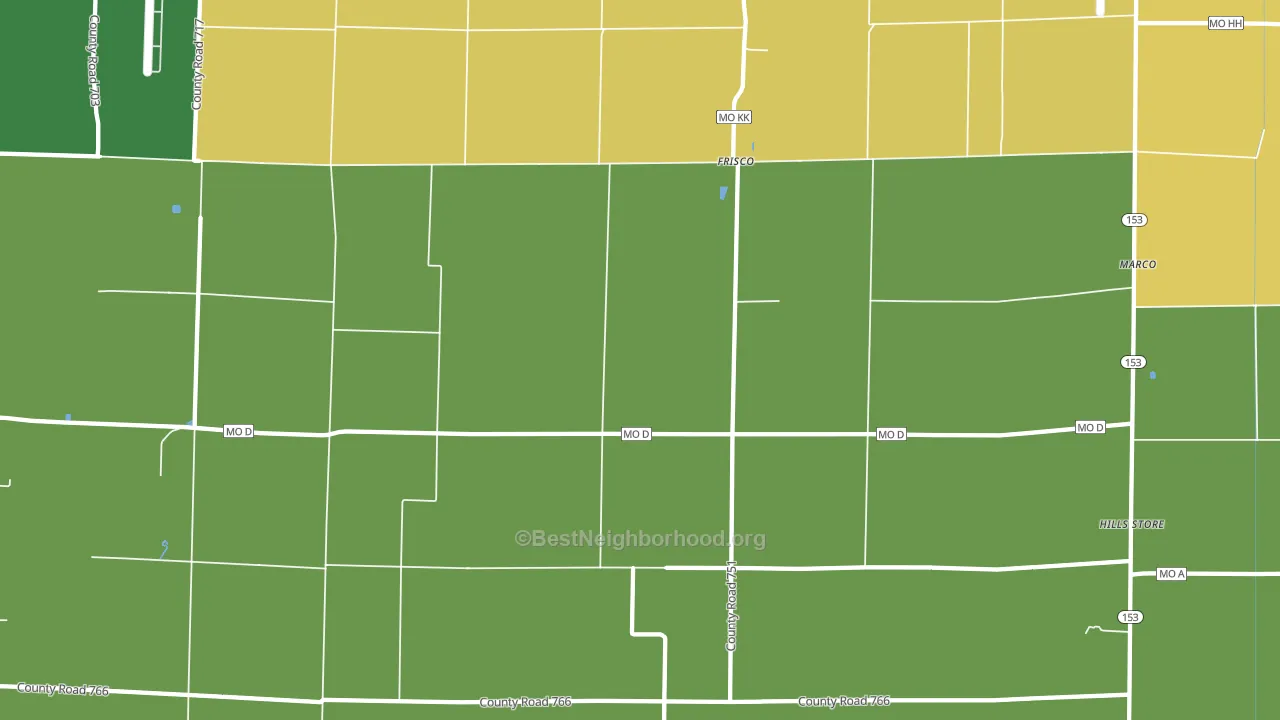 Frisco, MO block-group voter-turnout map