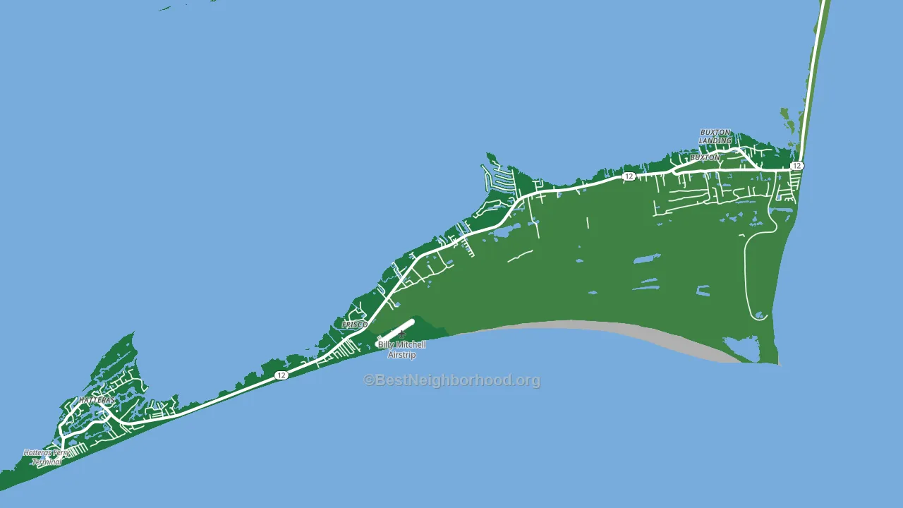 Frisco, NC block-group voter-turnout map