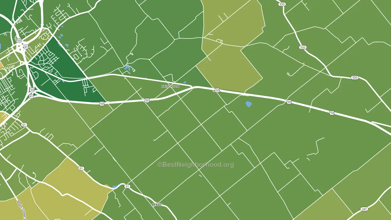 Fritchton, IN block-group voter-turnout map