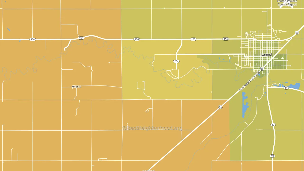 Frizell, KS block-group voter-turnout map