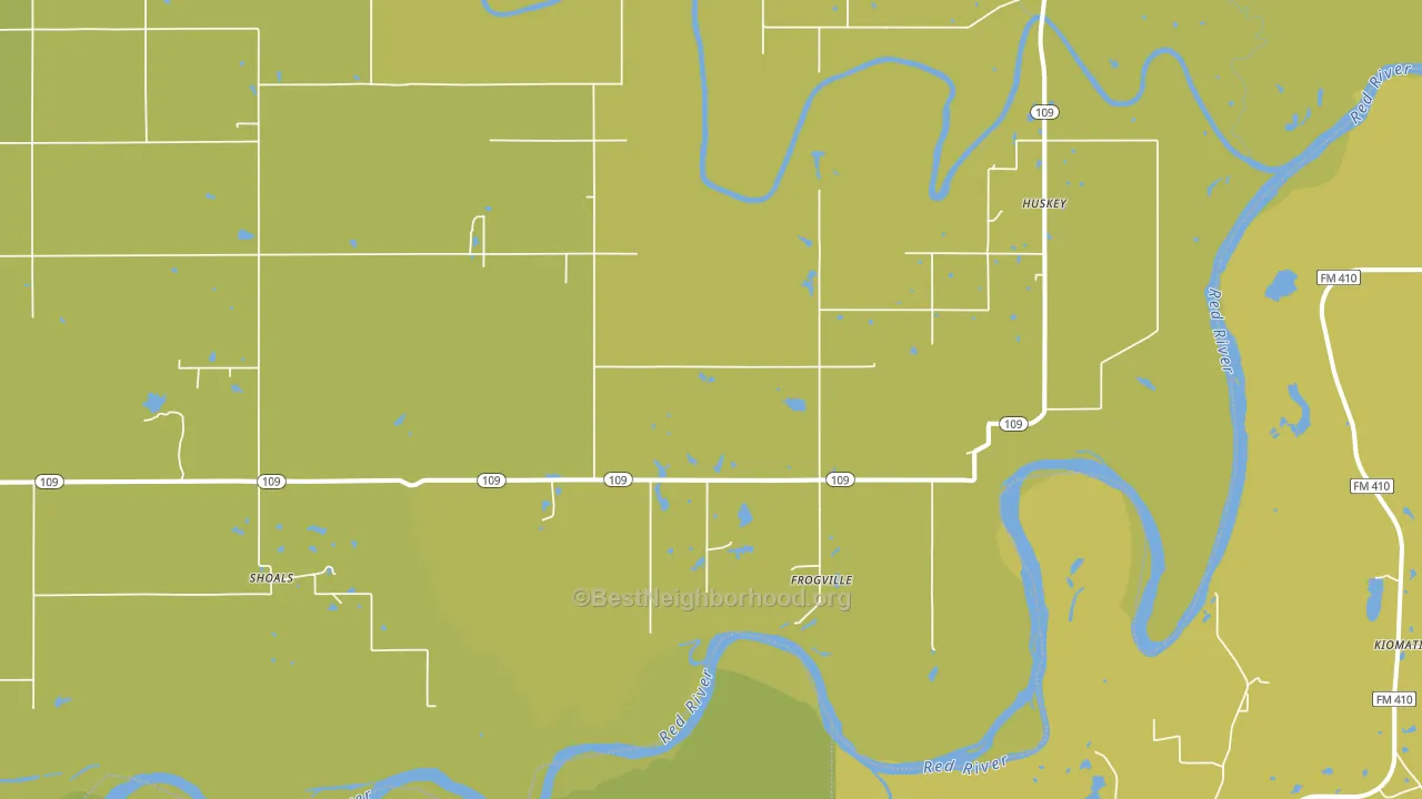 Frogville, OK block-group voter-turnout map