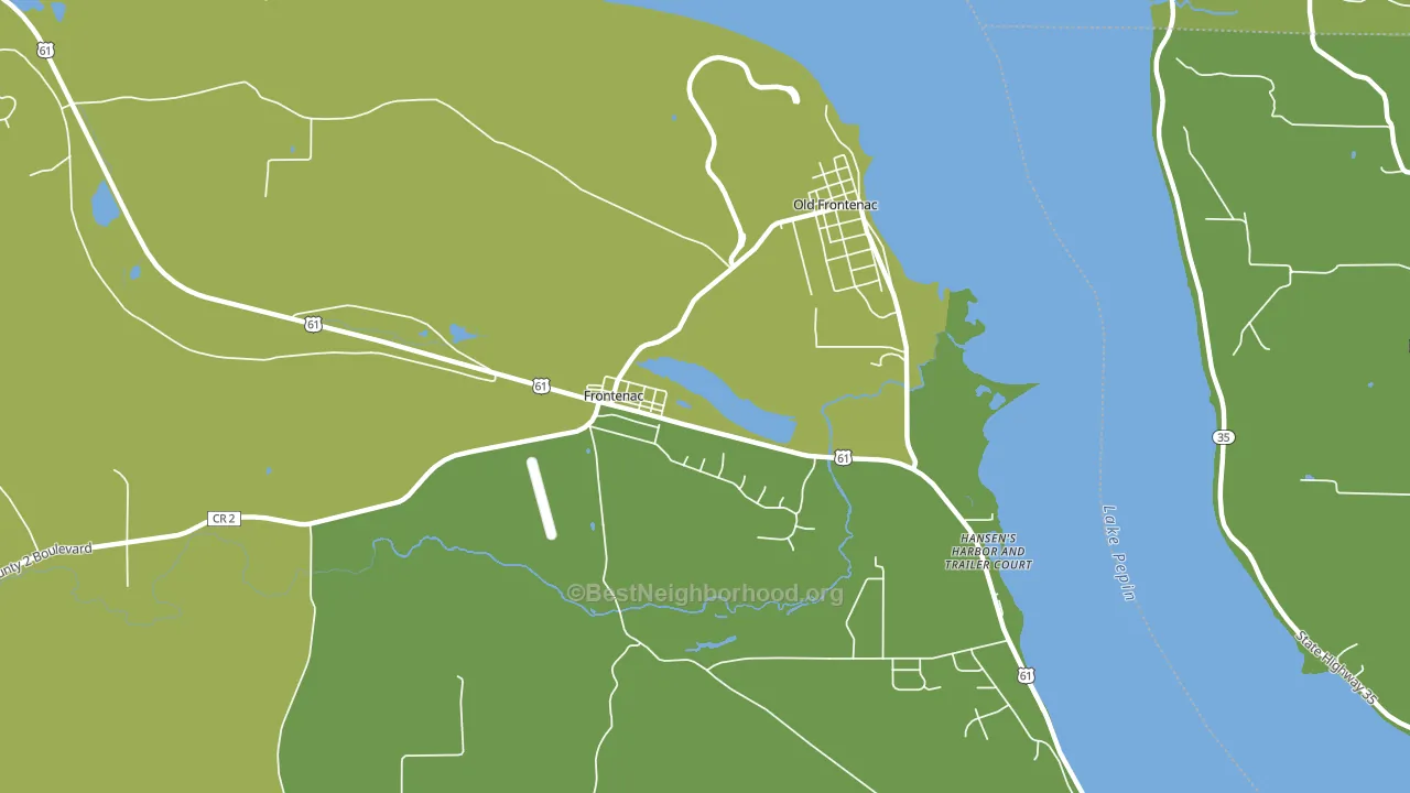 Frontenac, MN block-group voter-turnout map
