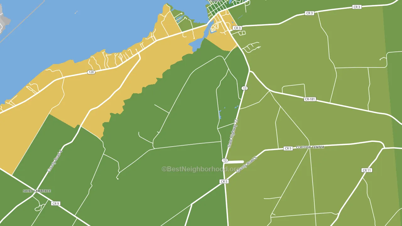 Frontenac, NY block-group voter-turnout map