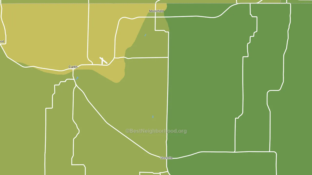 Frontier County, NE block-group voter-turnout map