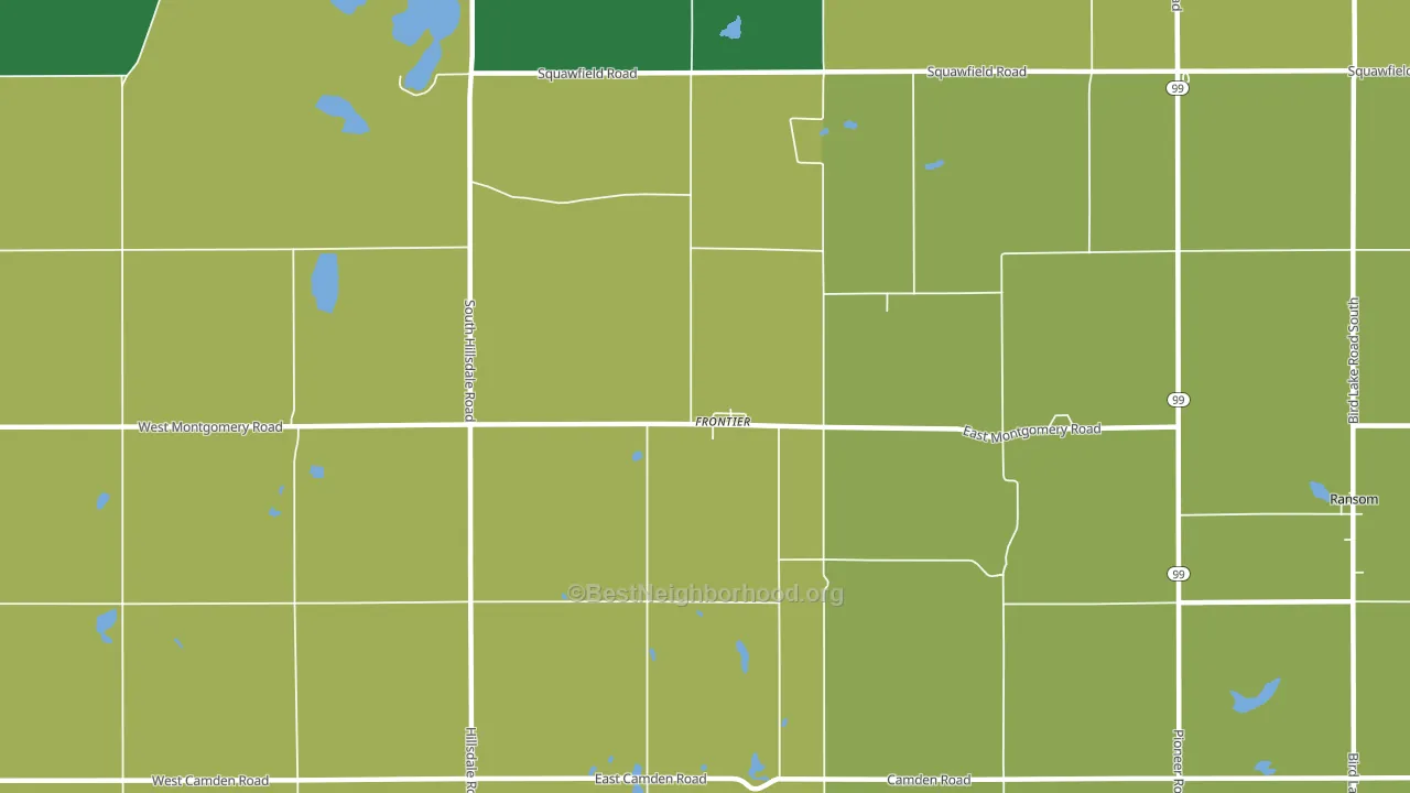 Frontier, MI block-group voter-turnout map