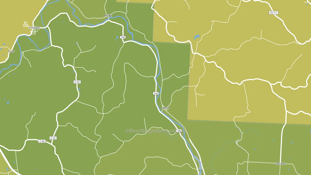 Frost, OH block-group voter-turnout map