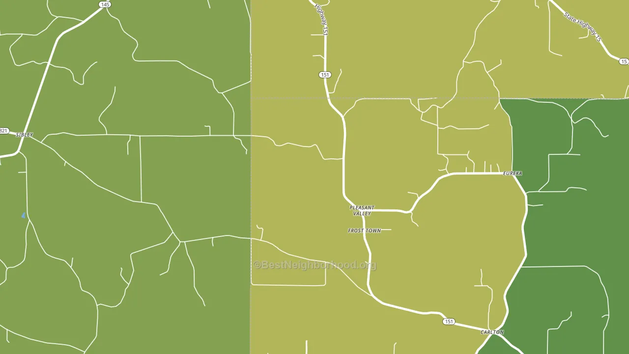 Frost Town, LA block-group voter-turnout map