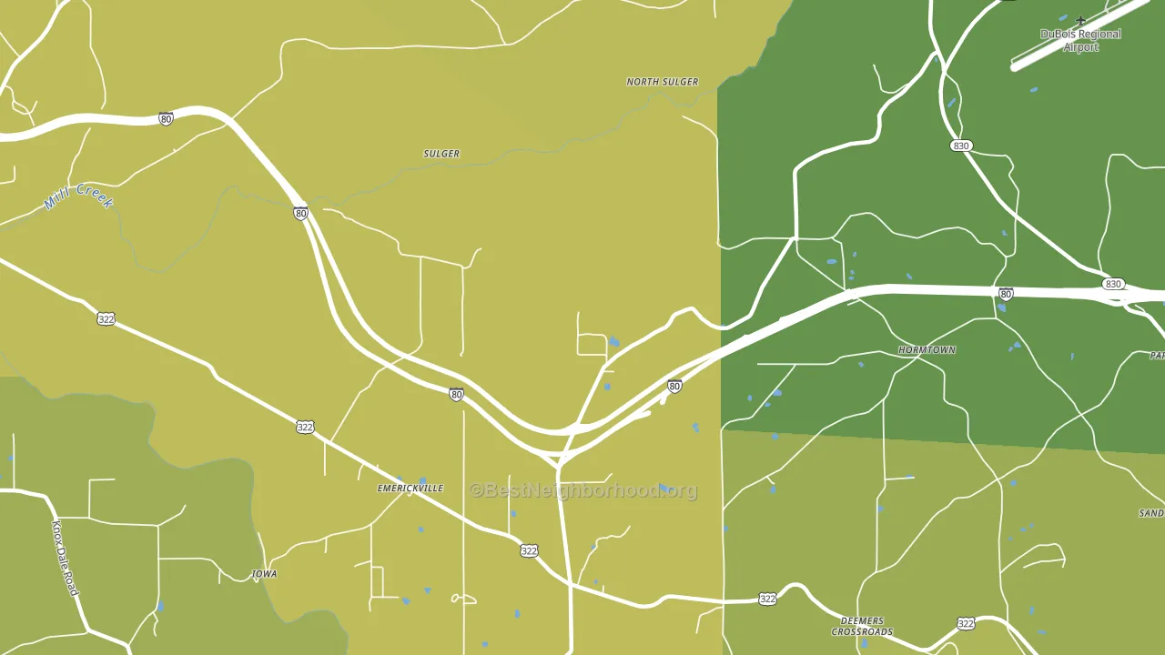 Frostburg, PA block-group voter-turnout map