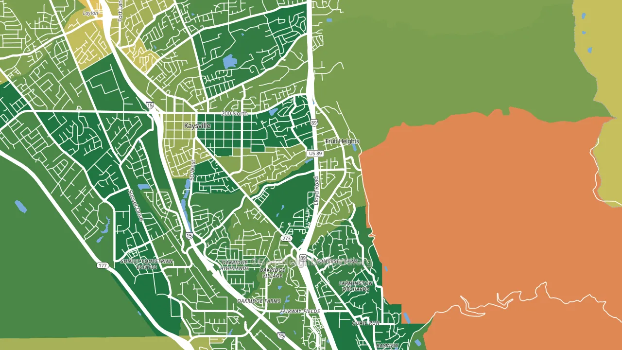Fruit Heights, UT block-group voter-turnout map