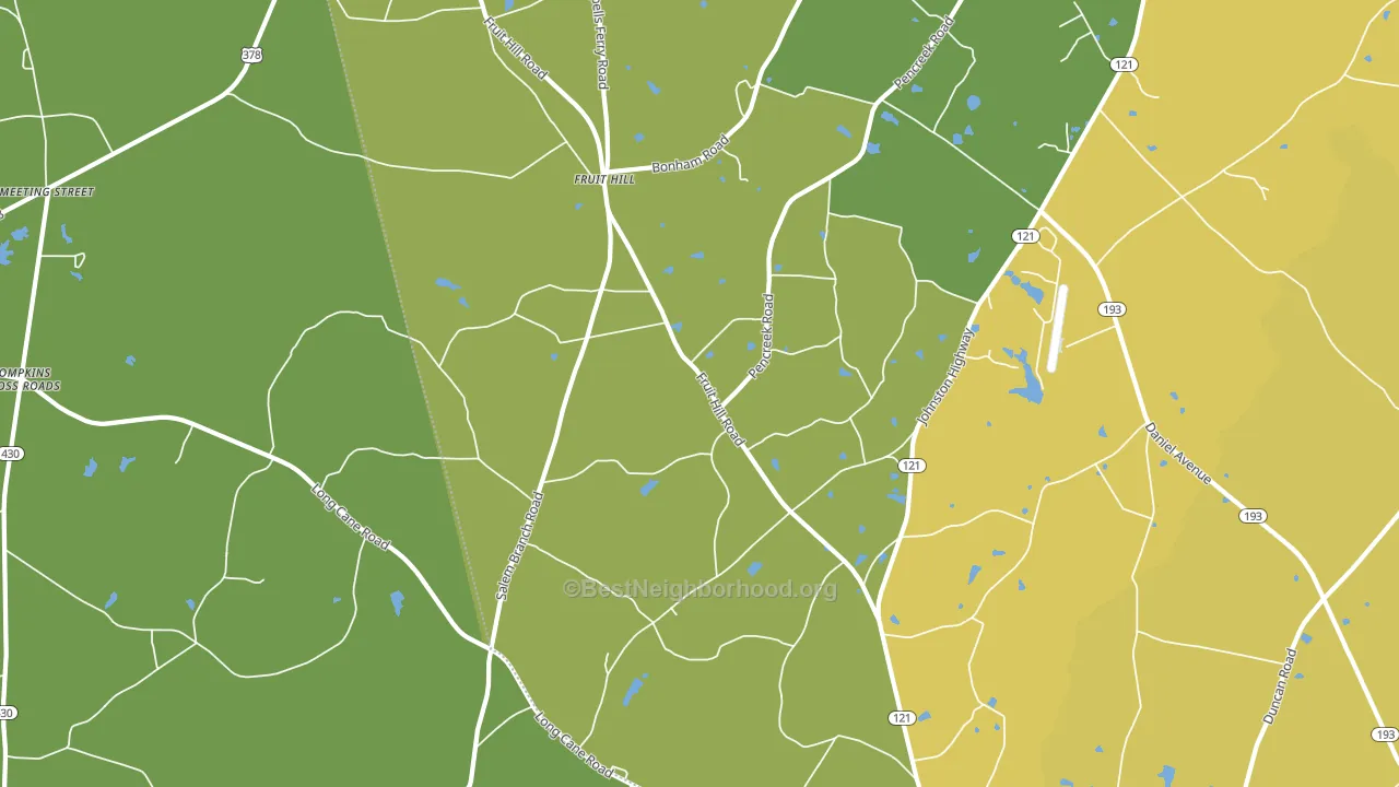Fruit Hill, SC block-group voter-turnout map