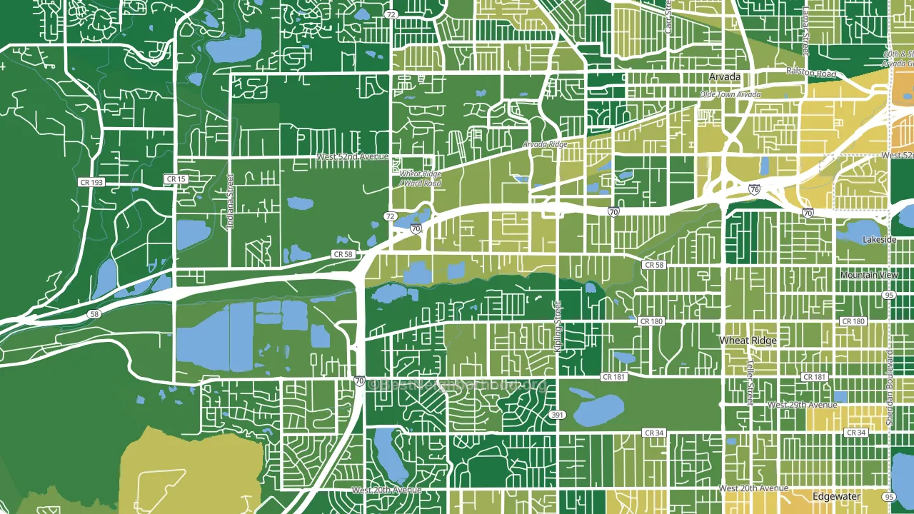 Fruitdale, Wheat Ridge, CO block-group voter-turnout map