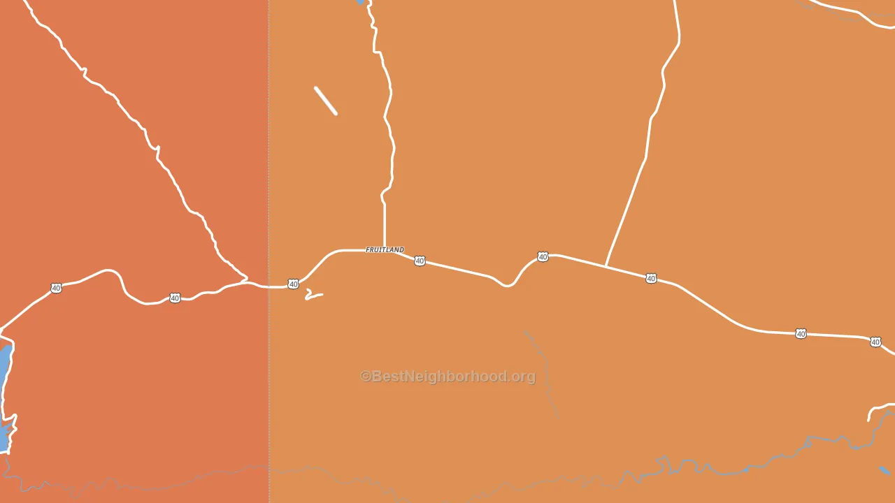 Fruitland, UT block-group voter-turnout map