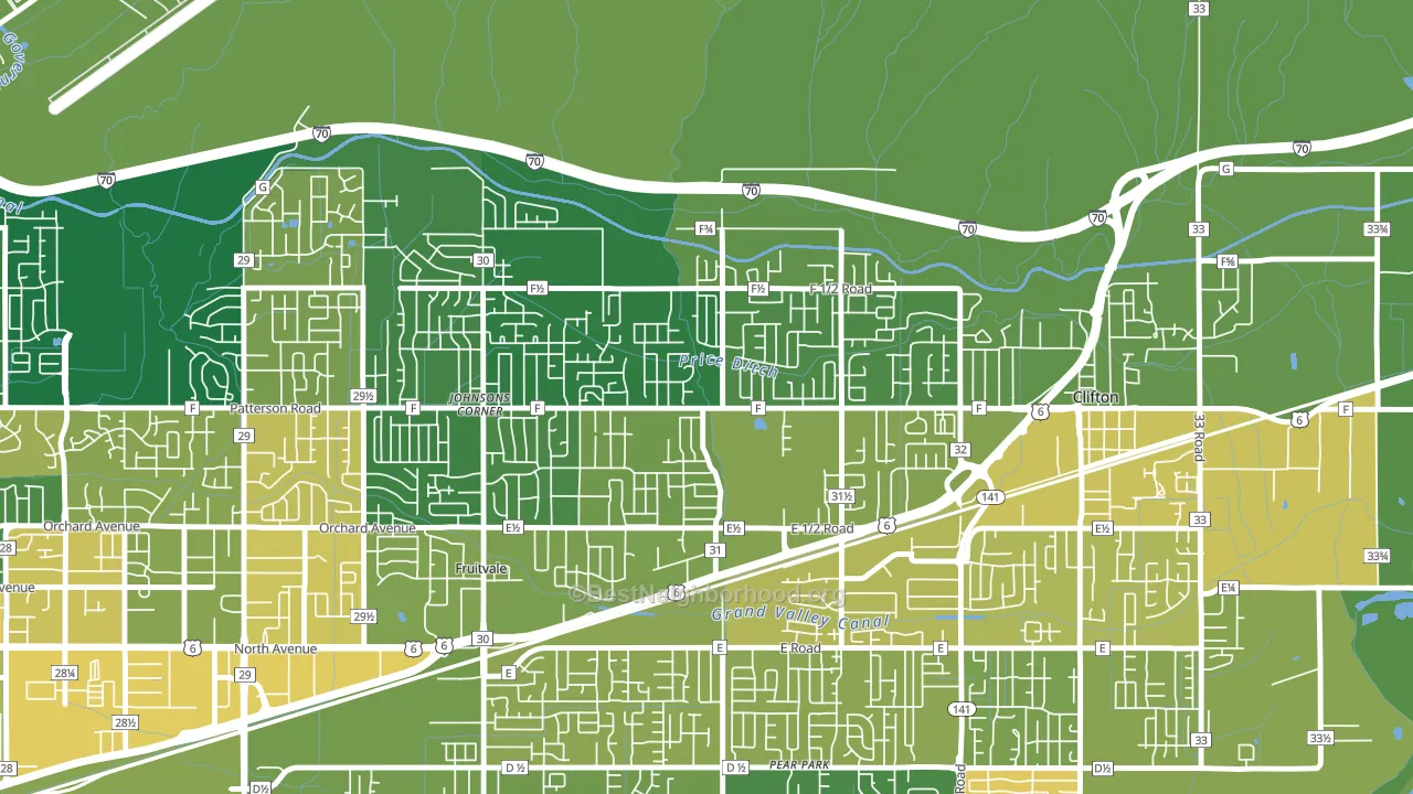 Fruitvale, CO block-group voter-turnout map