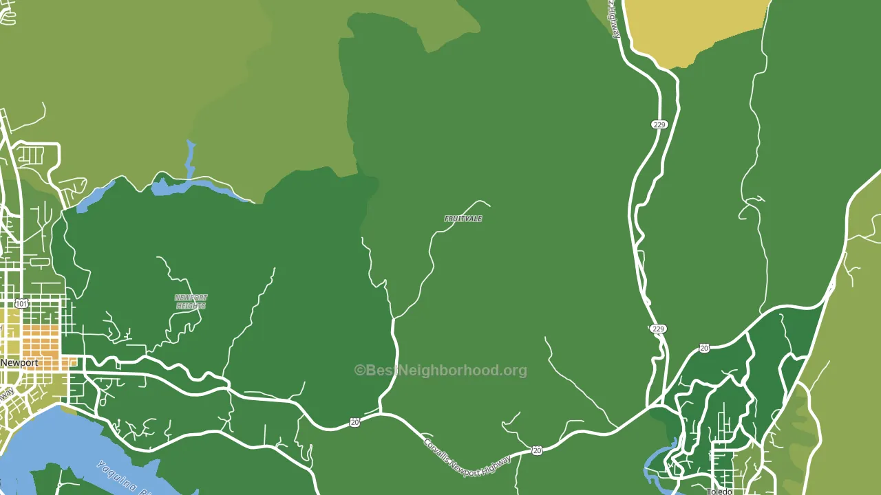 Fruitvale, OR block-group voter-turnout map