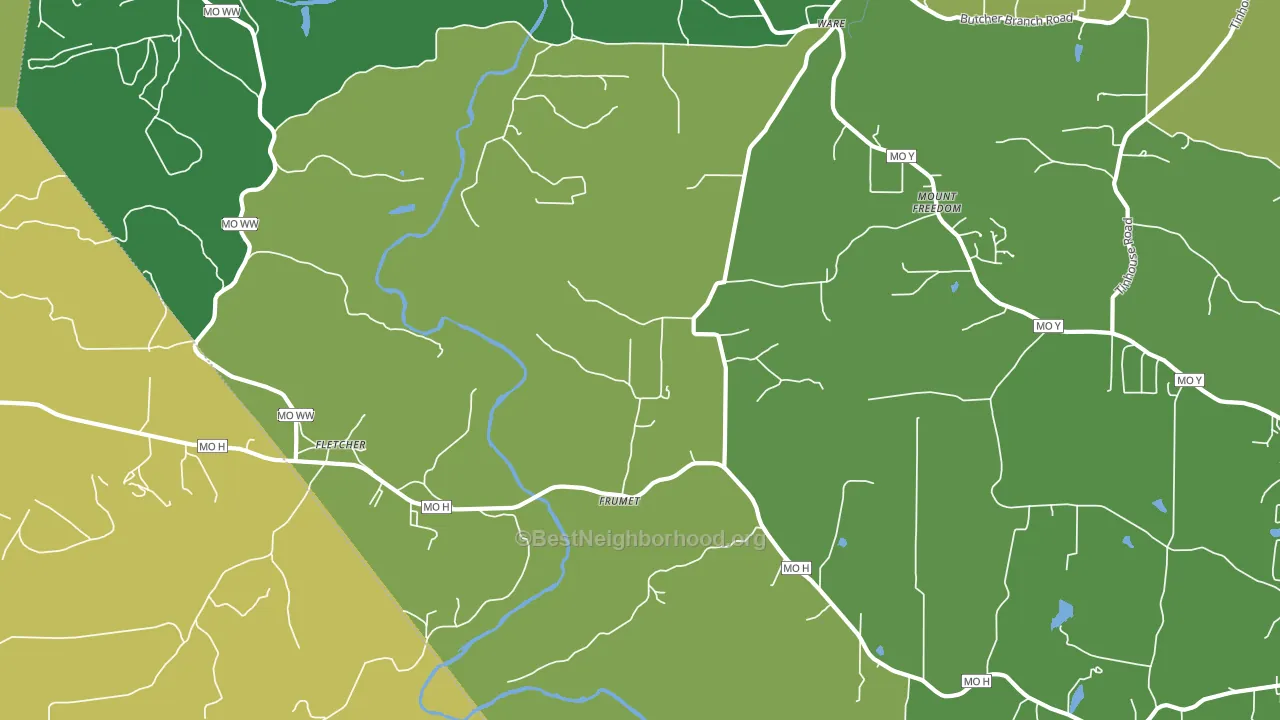 Frumet, MO block-group voter-turnout map
