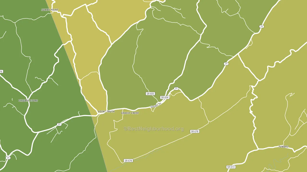 Fugates Hill, VA block-group voter-turnout map