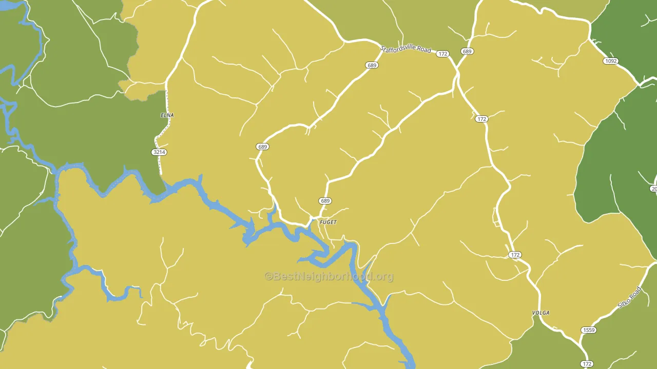 Fuget, KY block-group voter-turnout map