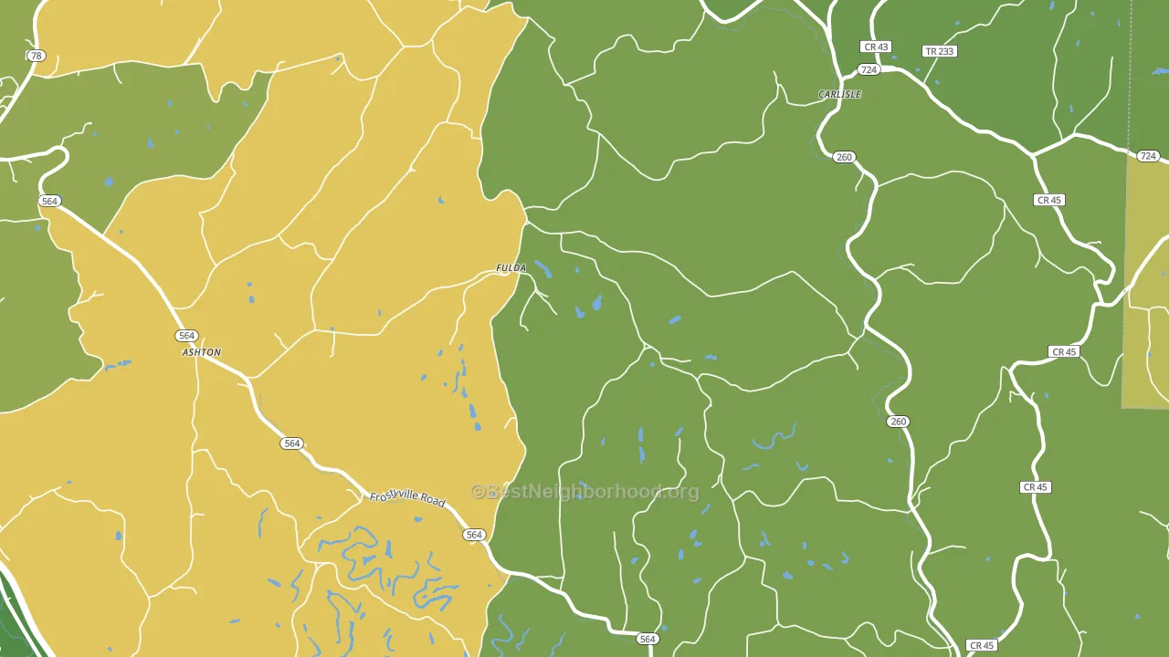 Fulda, OH block-group voter-turnout map