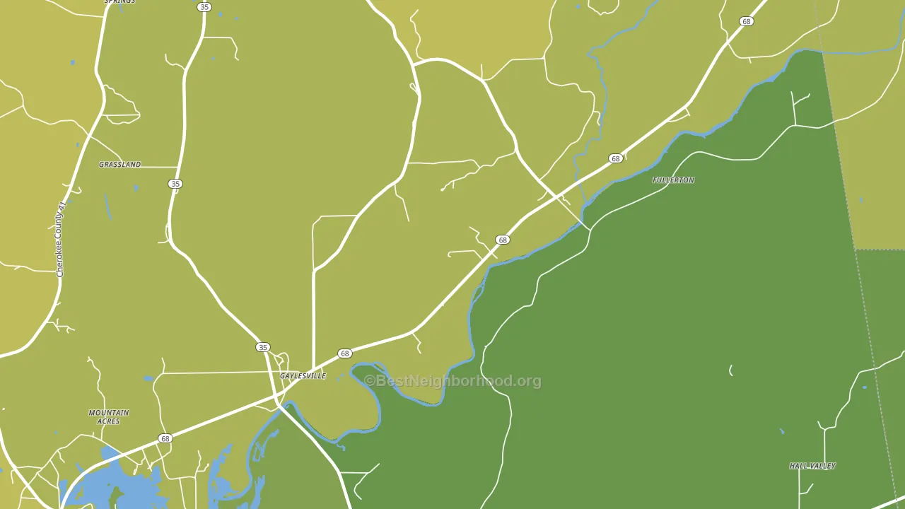 Fullerton, AL block-group voter-turnout map