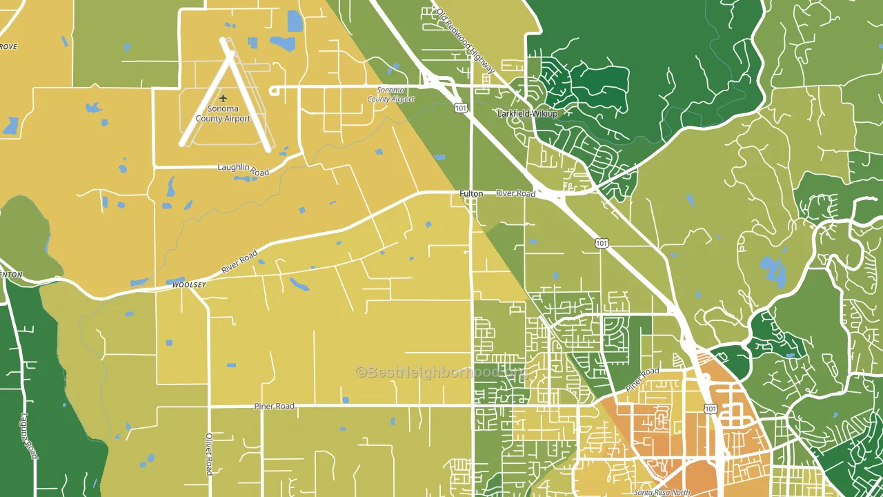 Fulton, CA block-group voter-turnout map