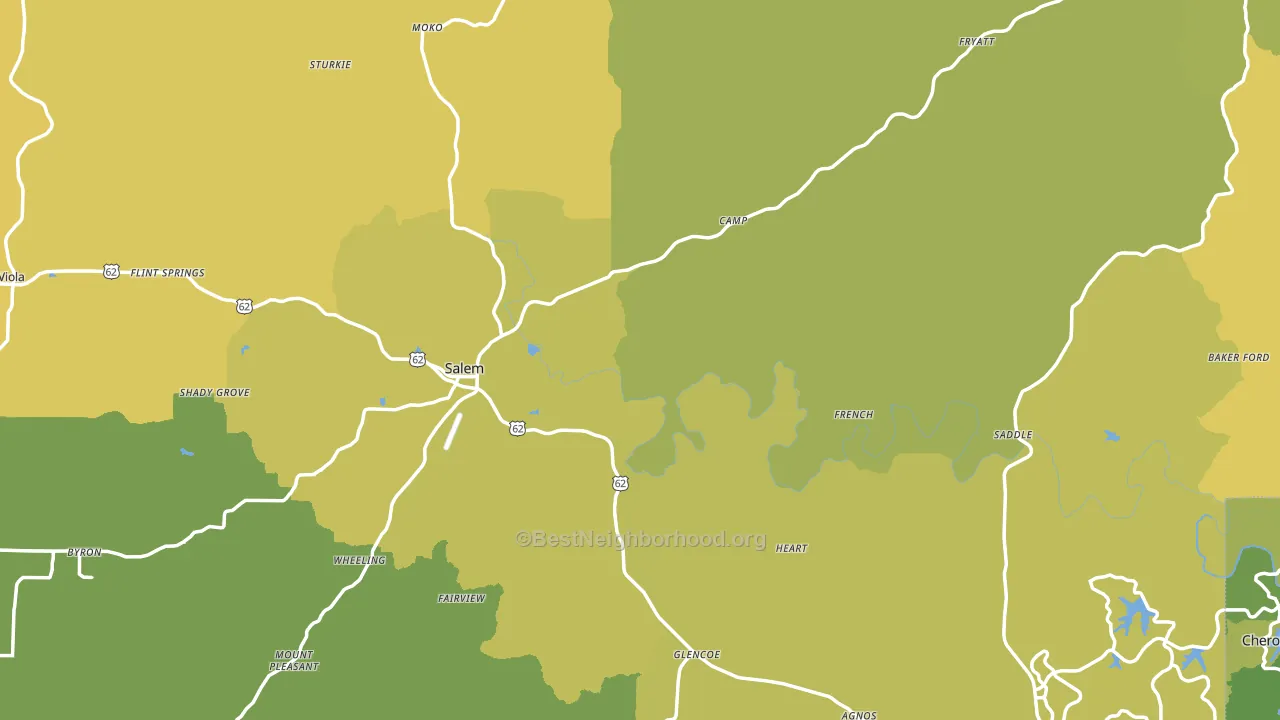 Fulton County, AR block-group voter-turnout map