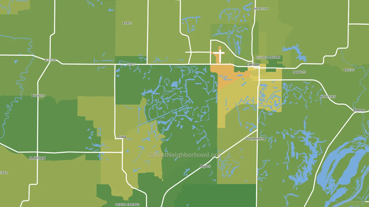 Fulton County, IL block-group voter-turnout map