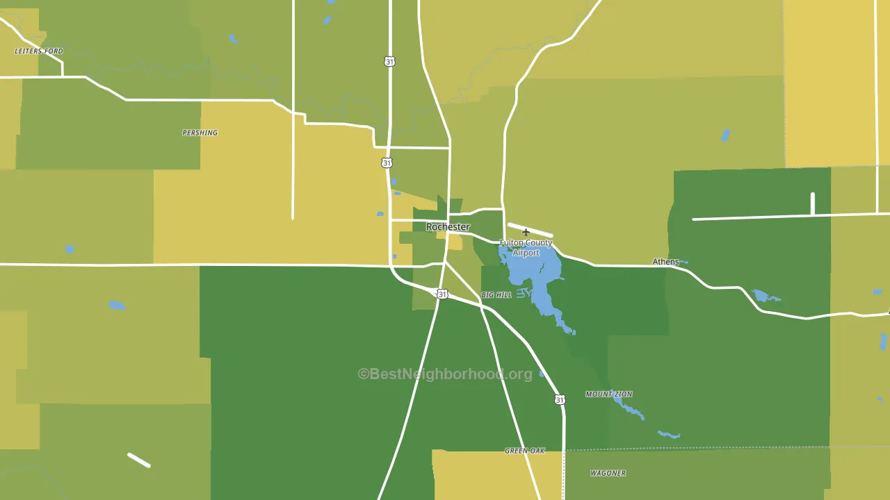 Fulton County, IN block-group voter-turnout map