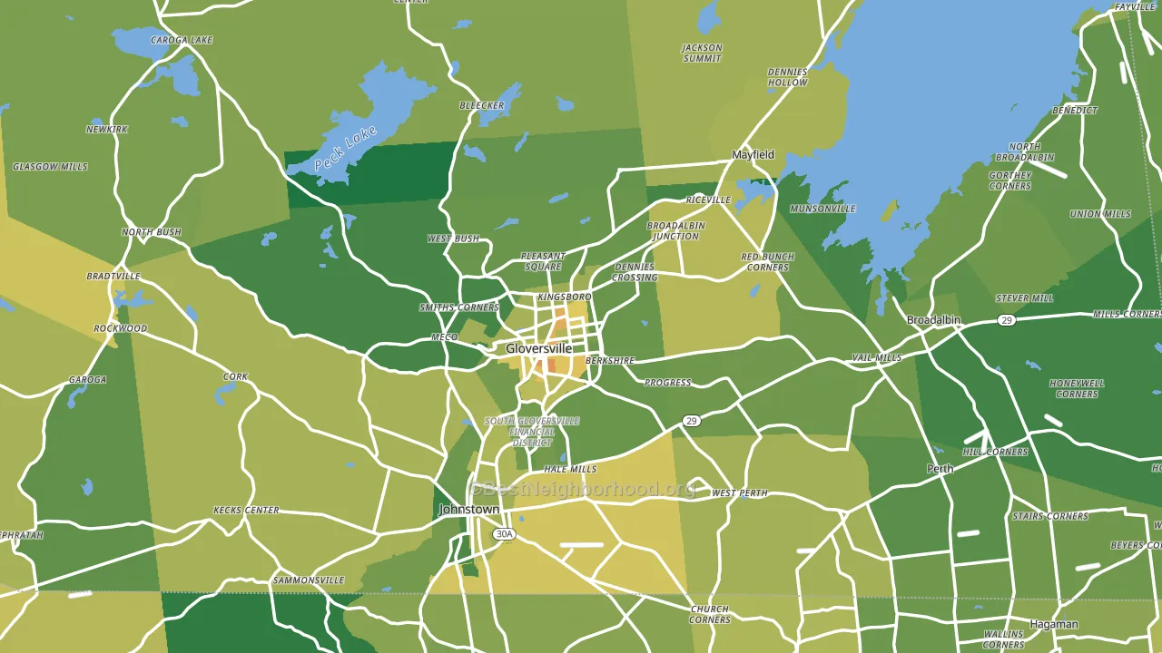 Fulton County, NY block-group voter-turnout map